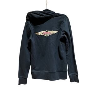 Harley-Davidson Women's 120th Anniversary Special Zip Front Hoodie in black.